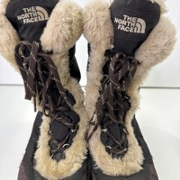 The North Face NUPTSE women's brown goose down winter boots  size 7 - Picture 8 of 11
